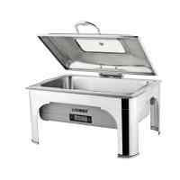 China Large Stainless Steel Cookwares , Digital Display Electric Chafing Dish With Windowed Lid factory