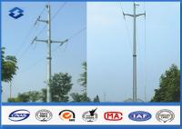 China Overhead Transmission Line Electric Power Pole with Material Steel Q345 Q456 , Gr50 Gr65 factory