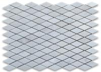 China Rhomboid Shape White Marble Stone Mosaic Tile Diamond Polished Surface factory