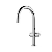 China Single Handle Zine High Arc Pull Out Kitchen Faucet 15.4 Inch Polished Surface factory