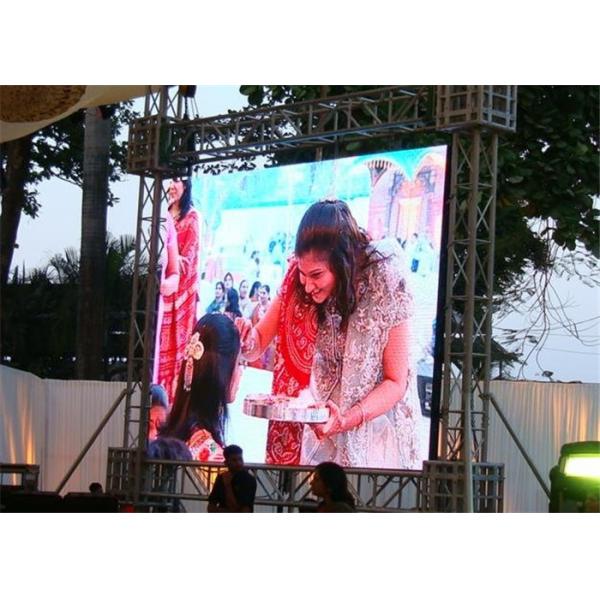 Quality P6 Outdoor Full Color Led Display Board , Stage Backdrop Giant Led Screen Wide View Angle for sale