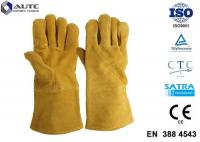 China Leather Heat Resistant PPE Safety Gloves Soft High Dexterity For Welding Oven Fireplace factory