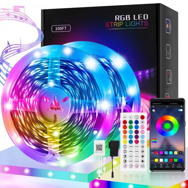 Quality Smart Sound Controlled Music Reactive Led Lights Music Sync 5050 Flexible Neon Light for sale