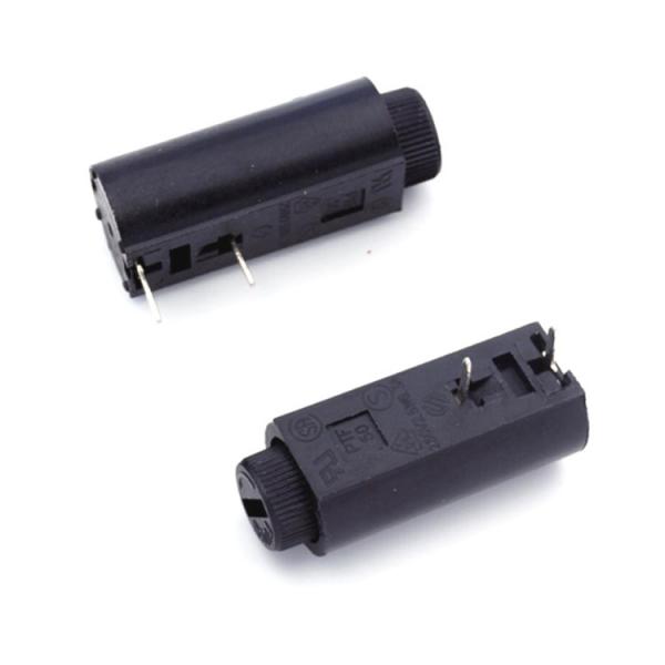 Quality 250V 6.3A PCB Mount Fuse Holder 20mm Bayonet For Horizontal Terminal for sale