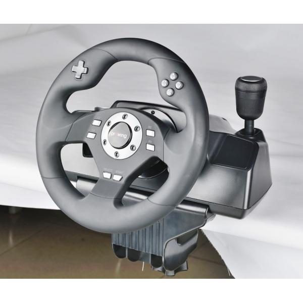 Quality Big Digital / Analog Video Game Steering Wheel And Pedals for sale