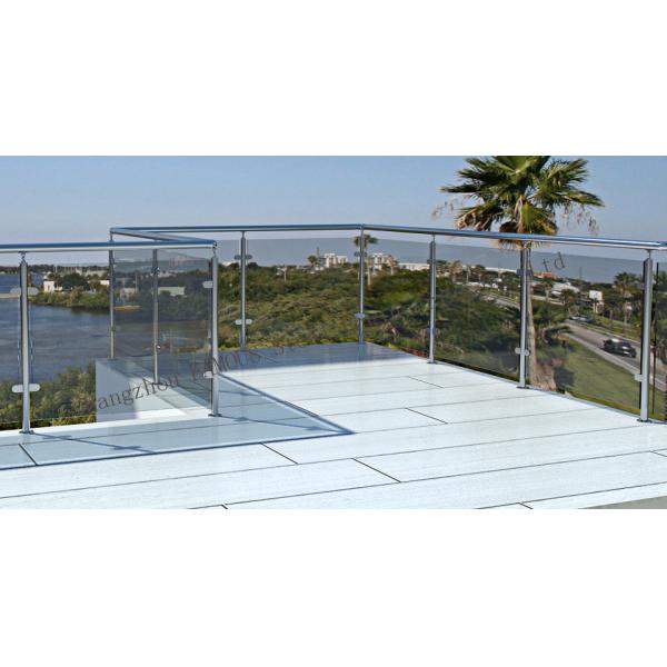 Quality Balcony 40x40mm 2205 316L Handrail Glass Balustrade for sale