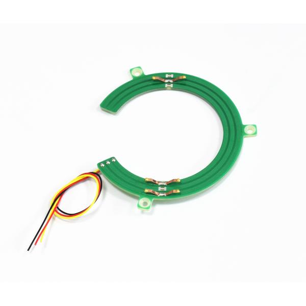 Quality Flat Pancake Slip Ring Thin Space Through Bore 55mm 0-5VDC For Electrombile for sale