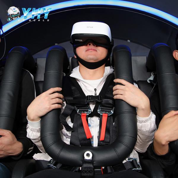 Quality 3 Players 360 720 1080 9D VR Game Machine Roller Coaster Simulator for sale