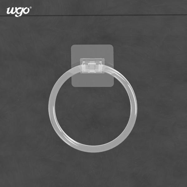 Quality ISO 9001 white Plastic Towel Ring Holder 5KG Damage Free PVC sticker for sale