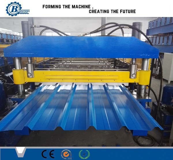 China Customized Sheet Roll Forming Machine For Trapezoidal Roof Cladding Sheet for sale