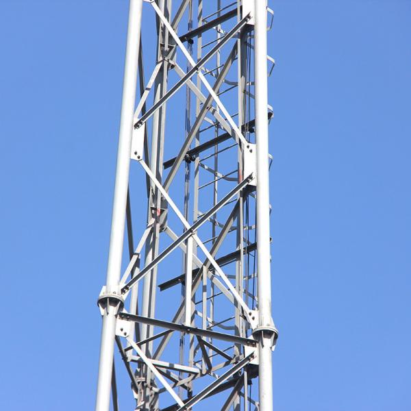 Quality 45m Q355b Radio Communication Towers Galvanized Three Legged Triangular for sale
