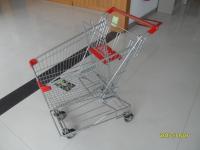 China 80L Portable Steel Wire Shopping Trolley For Medium Supermarket factory