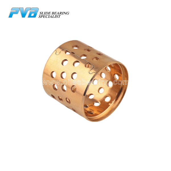 Quality Oil Lubricated CuSn8P0.3 Wrapped Bronze Bushing Thin Wall With Through Oil Holes for sale