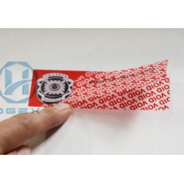Quality Anti - Counterfeit Tamper Evident Seals Tape With Multi Color Printing for sale