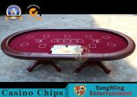 China 10 Player Deluxe Speed Poker Table Poker Table Custom Cloth With Marble Finish factory