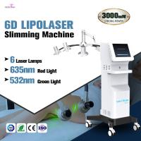 China Non Invasive Laser Liposuction Machine 6D Body Slimming Weight Loss 600W factory