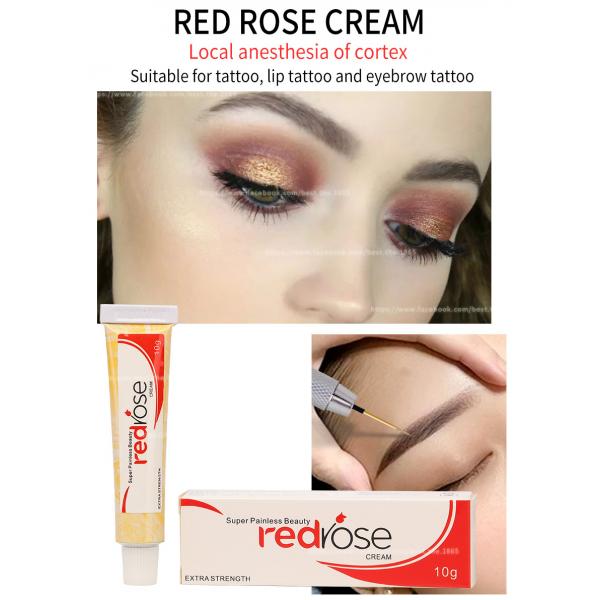 Quality Red Rose Numb Anesthetic Cream 10g Permanent Makeup Lidocaine Numbing Cream for sale