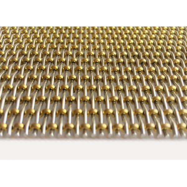 Quality ODM PVD Copper Woven Lock Crimp Wire Mesh 3.2mm Partition Metal Mesh for sale