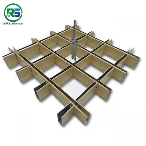 Quality Aluminum Suspended Metal Ceiling 0.65mm Square Grille Tube Sound Absorption for sale