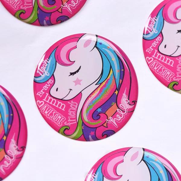 Quality 25mm Circle Epoxy Dome Sticker Suppliers 3d PE PP PVC PET  Waterproof for sale