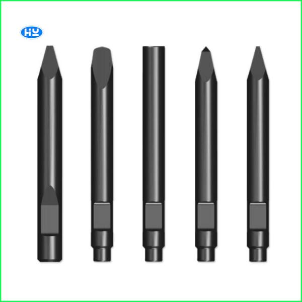 Quality 195mm Hydraulic Breaker Chisels Moil Point 42CRMO Excavator Concrete Breaker Drill Rod for sale