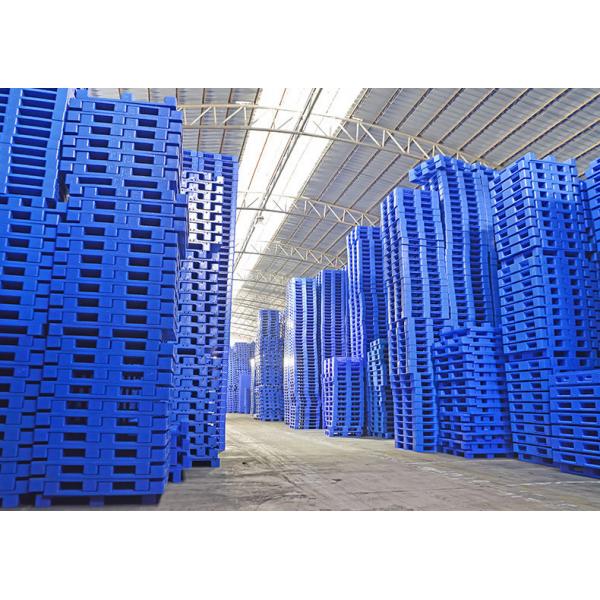 Quality Double Side Face 4 Way Entry Warehouse Plastic Pallet Reversible Industrial for sale