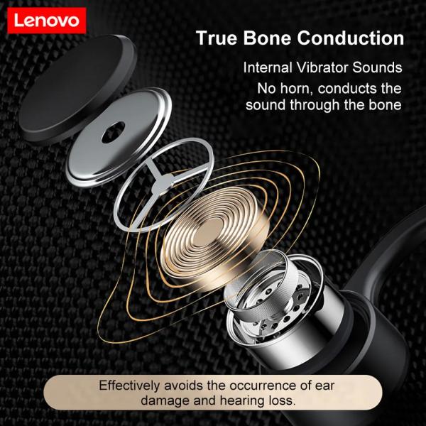 Quality Lenovo X4 Bone Conduction Bluetooth Earphone Black FCC Certificate for sale