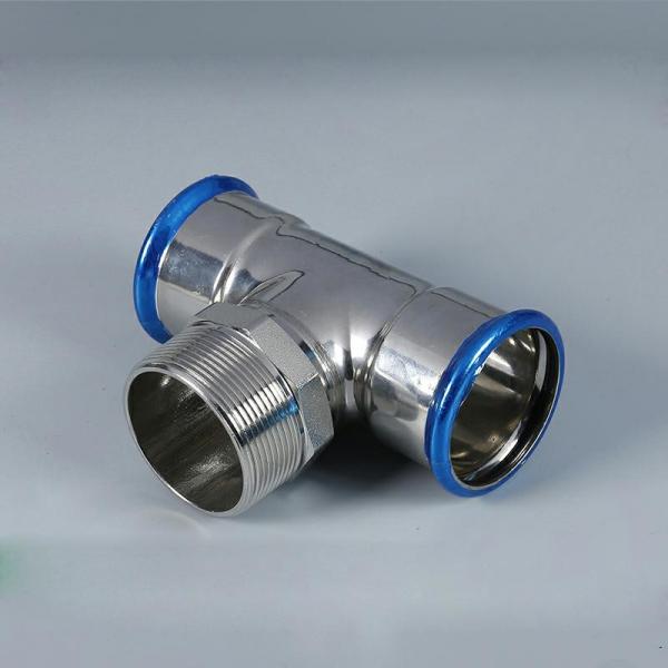 Quality Eco Friendly Stainless Tee Fitting DN22 - DN55 Press Pipe Fittings for sale