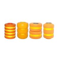 China PU Foam Plastic Roller Barrels Design Yellow Color Roadside Roller Crash Barrier for sale