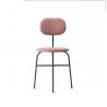 China Hot selling Iron metal frame Round backrest Dining Chair for wedding hotel restaurant cafe kitchen factory