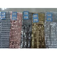 China Colorful Luxury Sequin Mesh Fabric , Trimming Metallic Mesh Fabric Cloth factory