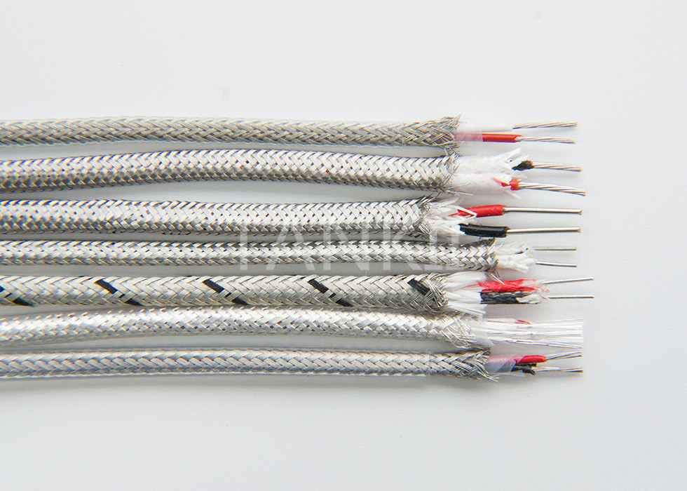 China 26AWG - 36AWG Thermocouple Cable With Fiberglass Stainless Steel Braided Sheath factory