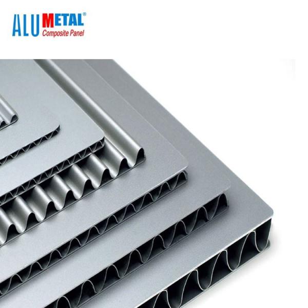 Quality Green A2 Fireproof Aluminum Corrugated Panel 3mm PVDF Acp Sheet 1100 Alloy for sale
