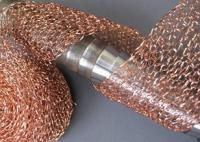 China 0.1mm * 0.4mm Flat Copper Wire Mesh 5 Inch Width Roll 100 Feet Length factory