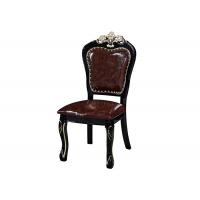 China Ebony Solid Wood Carved Sponge European Dining Chairs for sale