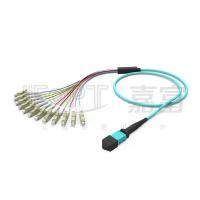 Quality 12 Cores MPO To LC Breakout Multimode Patch Cord OM1 OM2 OM3 OM4 OM5 0.9mm for sale
