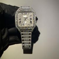 China GRA Luxury Santos Diamond Bezel Bust Down Moissanite Watch factory