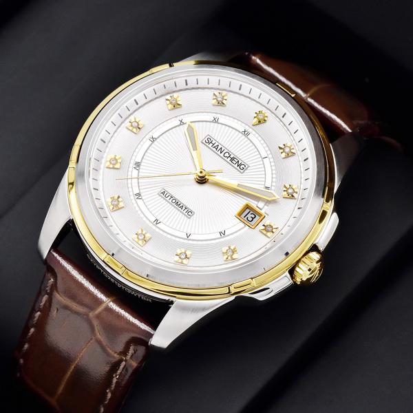 Quality Automatic Date Full Screw Stainless Steel Mens Watches PT5000 Mechanical for sale