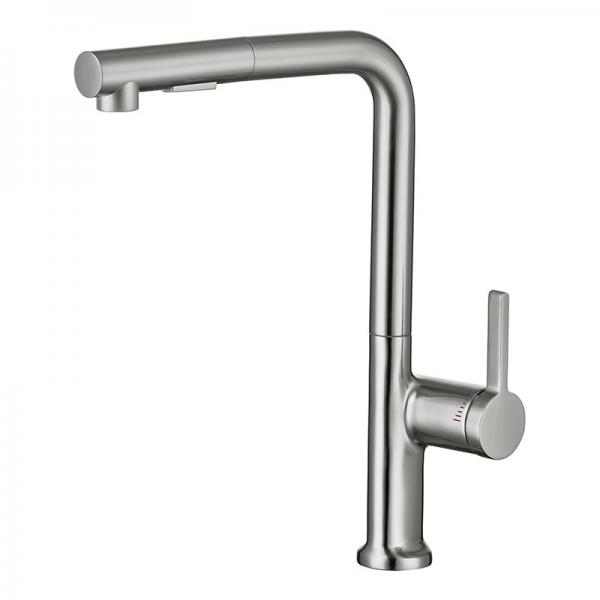 Quality Villa Apartment Gold Pull Down Kitchen Faucet With Chrome Nickel Pull Down Sink for sale