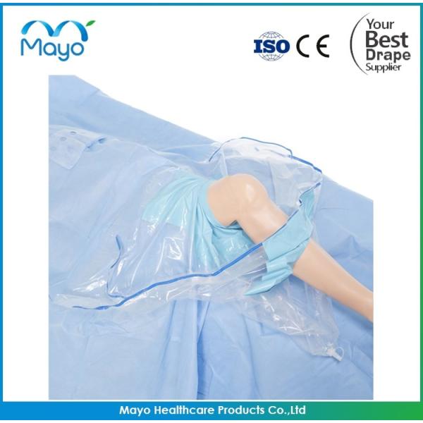 Quality ISO Knee Arthroscopy Drape Disposable Surgical Packs PE Viscose for sale