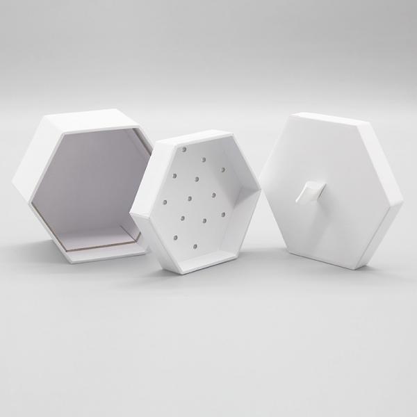 Quality Hexagon Shape Recyclable White Cardboard Tube Boxes For Cosmetic Gift for sale
