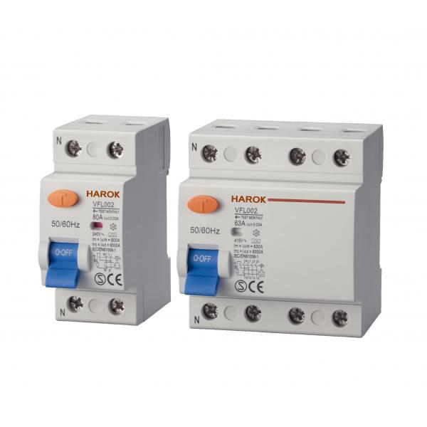 Quality 50/60Hz 2P 4P Electrical Residual Current Circuit Breaker RCCB For Water Heater for sale