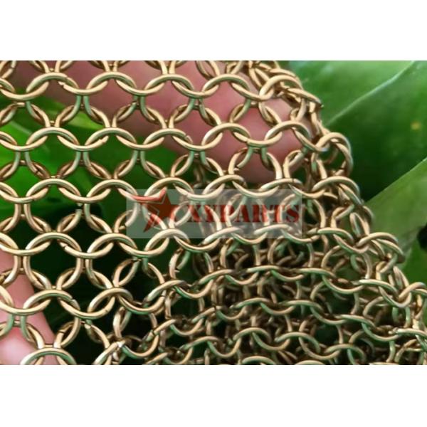 Quality 1.0x8mm Ring Chainmail Curtain Brass Material Metal In Sound Stage for sale