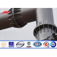 China Galvanization 25M High Mast Tower Flange Tubular Steel Monopole Communication Tower factory