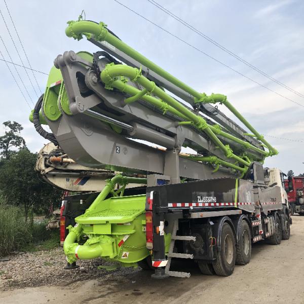 Quality Large 56m Used Concrete Pump Truck 600L Hopper Well Maintenanced for sale