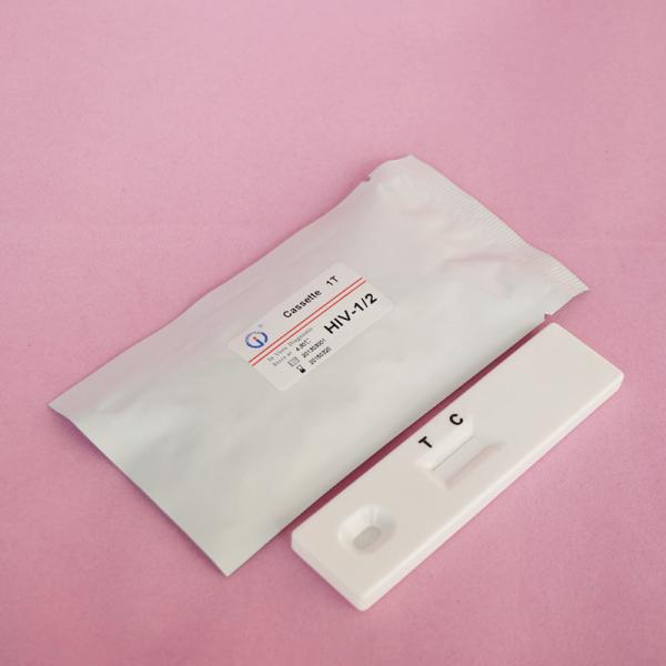Quality ISO13485 Serum HIV 1+2 Rapid Test Immunochromatographic Card Test for sale
