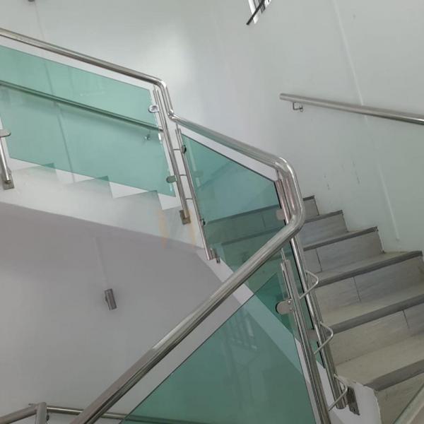 Quality Stainless Steel 1.2mm 1.5mm 2mm Inox Glass Handrail Fence Good Corrosion for sale