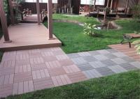 China Anti - Slipping Interlocking Wood plastic Composite Deck Tiles Outdoor 300 * 300mm factory