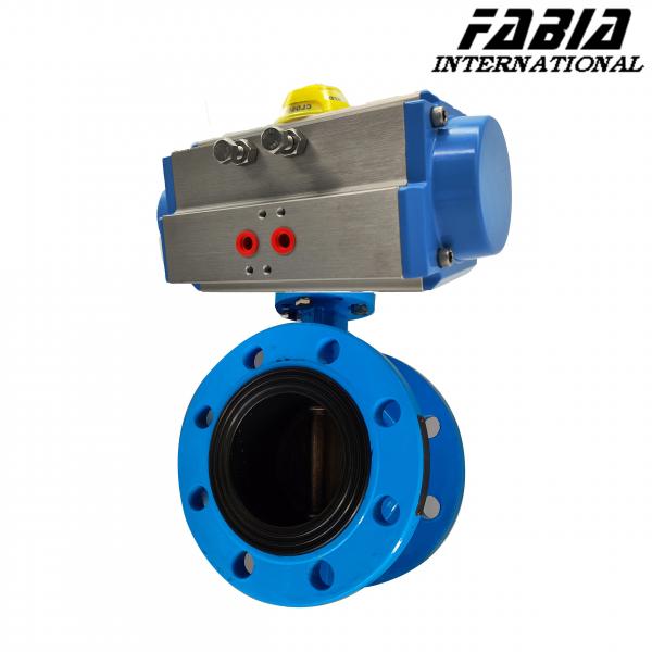 Quality Pneumatic Rubber Lined Flanged Rubber Butterfly Valve for sale