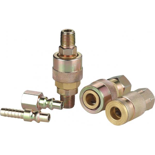 Quality 1/4" Steel Pneumatic Quick Release Couplings For ARO 210 Interchange Carbon for sale